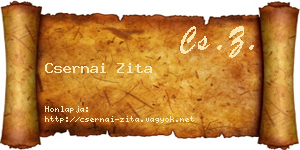 Csernai Zita névjegykártya